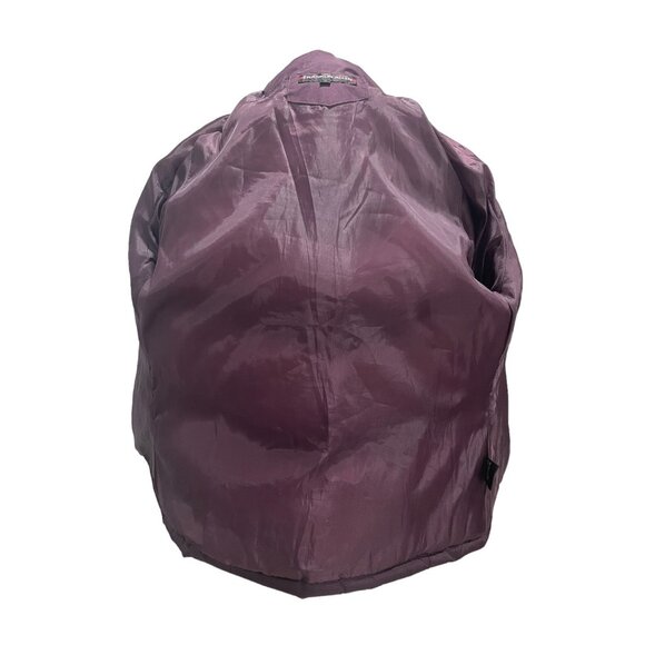 Franklin Allen Womens M Burgundy Puffer Jacket Light Quilted Winter Warm Cozy - Picture 5 of 10